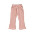 thumbnail image 1 of VERUGU Toddler Bell Bottoms Girl Cute Solid Color Versatile Mid Waist Bellbottom Pants Long Pants 1-10 Years, 1 of 8
