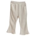 thumbnail image 1 of VERUGU Toddler Bell Bottoms Girl Cute Solid Color Versatile Mid Waist Bellbottom Pants Long Pants 1-10 Years, 1 of 6