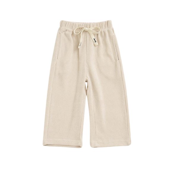 VERUGU Toddler Bell Bottoms Girl Fleece Warm Solid Versatile Mid Waist Bellbottom Pants Long Pants 1-10 Years