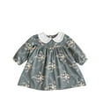 thumbnail image 1 of VERUGU Toddler Dress Baby Girl Fall Winter Floral Print Dresses Cotton Romper Casual Long Sleeve Round Neck Dresses Gray 4 Years, 1 of 4