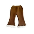 thumbnail image 1 of VERUGU Toddler Girls Solid Color with Fleece Flared Pants Thickened Warm Baby Girls Long Pants Brown 2 Years, 1 of 4