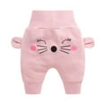 thumbnail image 1 of VERUGU Toddler High Waist Cute Print Casual Long Pants for Boy and Girl Baby Belly Butt Pants Pink 2 Years, 1 of 3