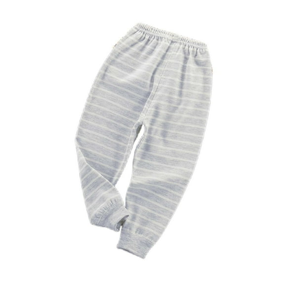 VERUGU Toddler Leggings Fall Winter Baby Girls Cotton Long Pants Casual Comfortable Straight-Leg Stripe Pants Gray 2 Years