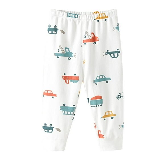 VERUGU Toddler Leggings Spring Fall Cotton Baby Pants Casual Cute Print Straight-Leg Long Pants Loungewear for Boys Girls Multicolor 1 Months