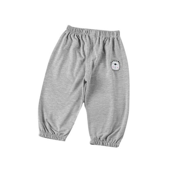 VERUGU Toddler Sweatpants Kids Summer Printed Boys and Girls Baby Long Pants Cute Pants Overalls Mosquito Proof Pants Gray 2 Years