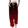 thumbnail image 1 of VERUGU Trousers Womens Fashion Casual Full-Length Loose Pants Solid High Waist Trousers Long Leg Pants Wine L, 1 of 4