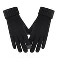thumbnail image 1 of VERUGU Winter Gloves Women Outdoor Knitting Wool Windproof Touchablescreen Solid Casual Plus Velvet Thickened Gloves Full Finger Gloves Black Free Size, 1 of 1