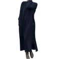 thumbnail image 1 of VERUGU Women Plus Size Loose Dress with Pockets Long Sleeve Knit Sweater Dress Winter Tunic Dresses Solid Color Loungewear Dark Blue XXL, 1 of 6