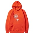 thumbnail image 1 of VERUGU Womens Hoodies Casual Oversized Hooded Sweatshirt Long Sleeve Loose Pullover Fall Winter Outfits with Pockets Orange L, 1 of 3