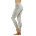 thumbnail image 1 of VERUGU Yoga Pants Women Elastic Waisted Solid Sport Leggings Fitness Skinny Yoga Joggers Stretchy Waist-Closing Fashion Slim Workout Running Sweatpants Casual Comfy Lounge Trousers Gray S, 1 of 8