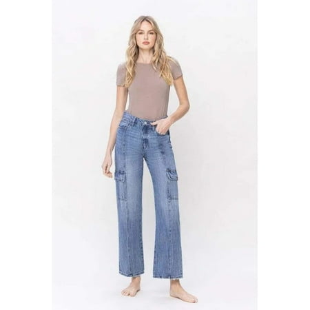 VERVET by Flying Monkey High Rise Dad Cargo Jeans