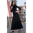 thumbnail image 1 of VERY LONG MODEST SKIRTS - BEAUTIFUL STYLE | 42" Long Fishtail | BLACK | Waist Size =32", 1 of 3