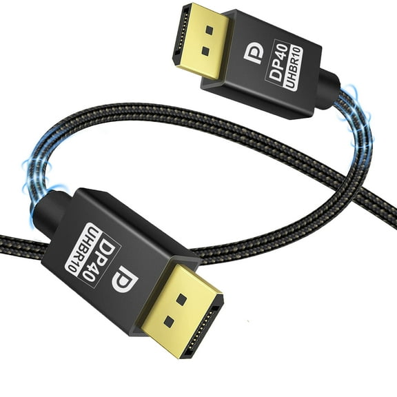 VESA Certified Displayport 2.1 Cable  (10ft), AUBEAMTO 8K@60Hz DP Cable [8K@60Hz, 4K@144Hz, 2K@240Hz], 40Gbps DisplayPort 2.1 Cable Support UHBR10, HDCP, 3D, Compatible Gaming Monitor, TV, Graphics