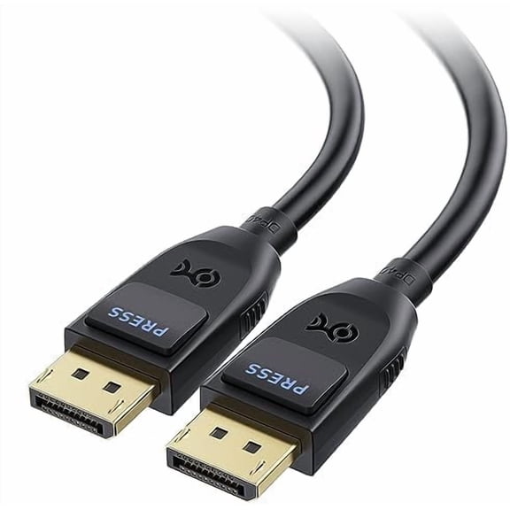 [VESA ]  DisplayPort 2.1  1m/3.3ft, DP40  8K 120Hz, 4K 240Hz in Black with FreeSync, G-SYNC and HDR for Gaming , PC, RTX 4080/4090, RX 7900