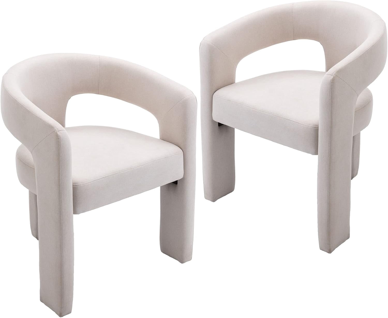 VESCASA Oversized Sherpa Accent Chair Set Of 2 - Comfy Armchair With Metal Legs For Living Room - View #8