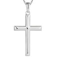 thumbnail image 1 of VESITIM Cross Necklace for Women Sterling Silver Plain Cross Pendant Necklace White Gold Plated 0.79" Jewelry Gifts for Men, 1 of 7