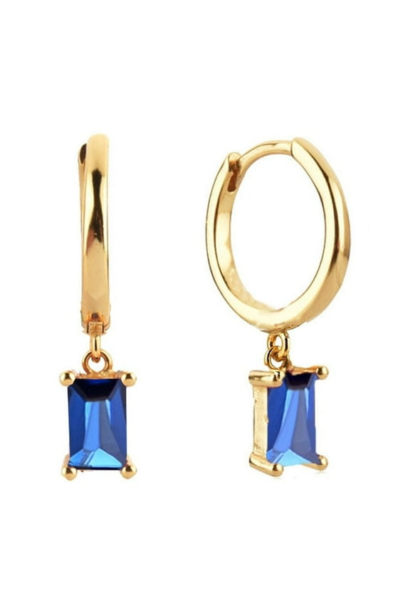 Dainty Gold Birthstone Small Huggie Hoop Dangle Earrings for Women, 14K Gold Plated Mini Earrings Fashion Jewelry Gifts
