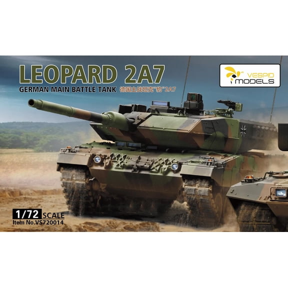 VESPID VS720014 1/72 SCALE  LEOPARD 2A7 MAIN  TANK MODEL KIT