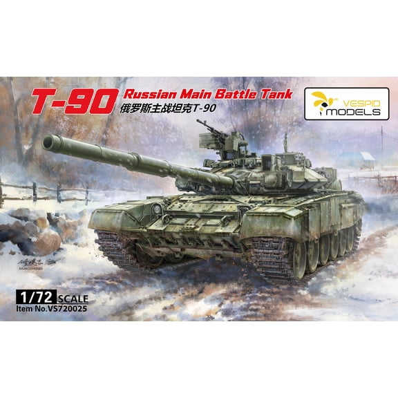 VESPID VS720025 1/72 Scale Russian T-90 Russian Main Battle MBT Tank Model Kit