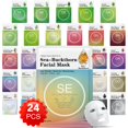VESPRO 24 Pack Sheet Facial Masks Set, Bulk Collagen Essence Sheet Face