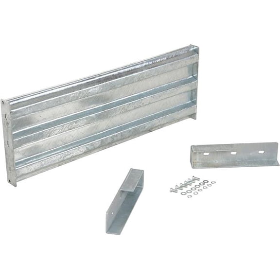 Vestil GR-F3R-DI-4-HDG 41.87 in. Galvanized Steel 3 Ribbed Drop In Style Guard Rail - Gray