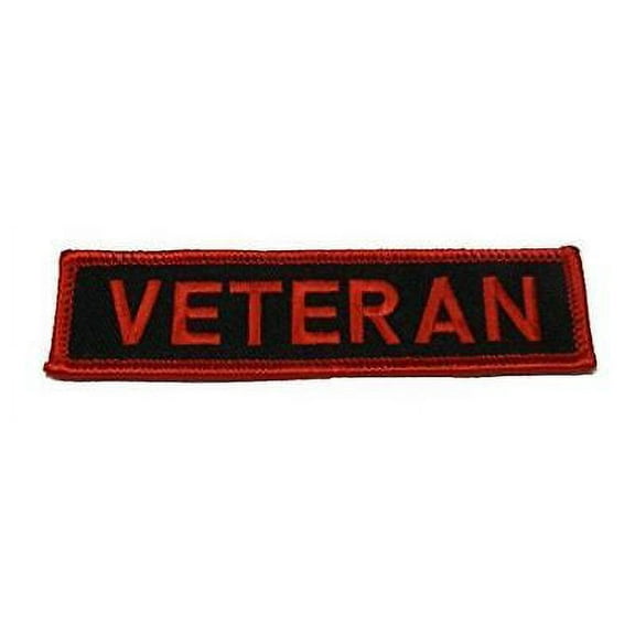 VETERAN NAME TAPE STYLE PATCH MILITARY SERVICE ARMY NAVY AIR FORCE MARINE USCG