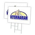 thumbnail image 1 of VETERINARIAN 2 Pack Of 18" x 24" Yard Sign & Stake | Advertise Your Business | Stake Included Image On Front Only | Made in The USA, 1 of 3