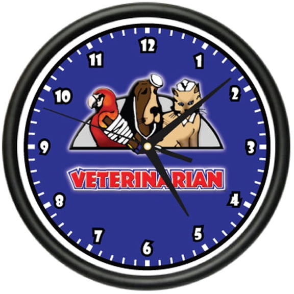 VETERINARIAN Wall Clock animal doctor pets vet gift