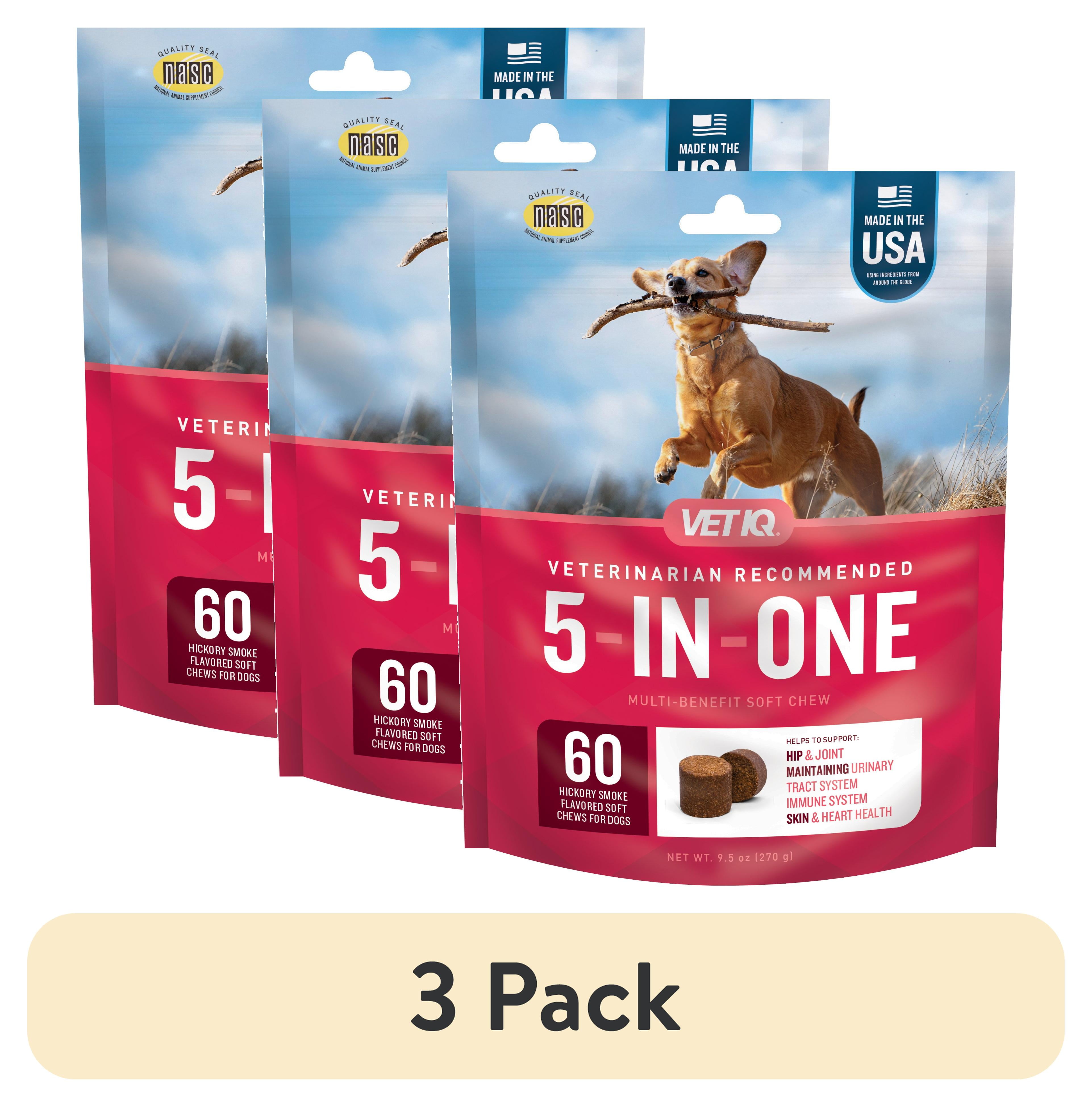 (3 pack) VETIQ 5inOne MultiBenefit Supplement for Dogs, Hickory