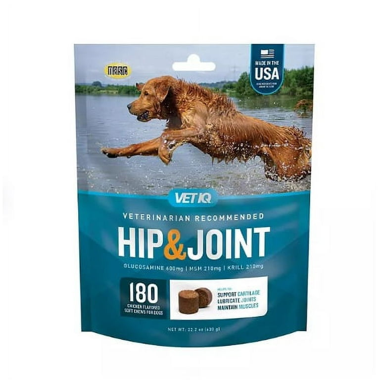 VETIQ Maximum Strength Hip Joint Soft Dog Chews Chicken Flavored 180 Count