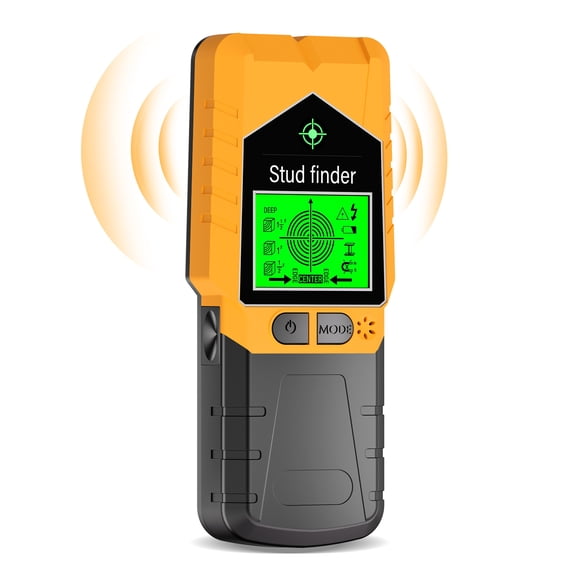 VETOUCH 6-in-1 Wall Scanner, Wood Metal Stud Finder with HD LCD Display, AC Wire Detection, Magnetic Positioning, Edge Center Tool for Home Drywall and Pipe-Orange