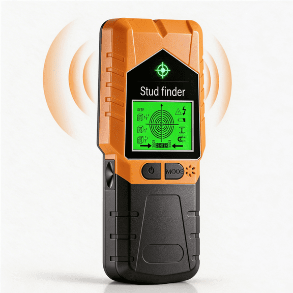 VETOUCH 6-in-1 Wall Scanner Stud Finder, Wood Metal & AC Wire Detection, HD LCD Display, Magnetic Positioning, Edge Center Tool for Home Drywall and Pipe - Orange