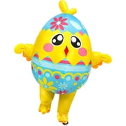 VETPW Inflatable Chicken Costume, Easter Inflatable Costume for Adult, Funny Easter Eggs Blow Up Chicken Costumes for Halloween