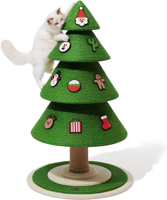VETRESKA 4Ft Cat Scratching Post for Indoor Cat Christmas Pine Tree