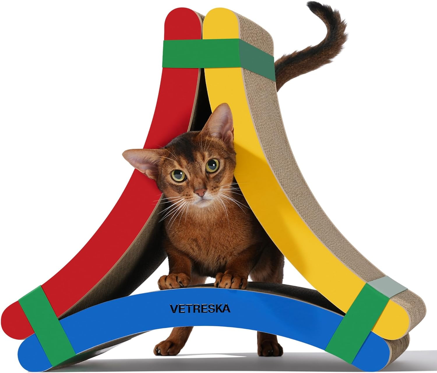 VETRESKA Cat Scratcher 3 Cardboard Cat Scratch Pad Furniture Protector