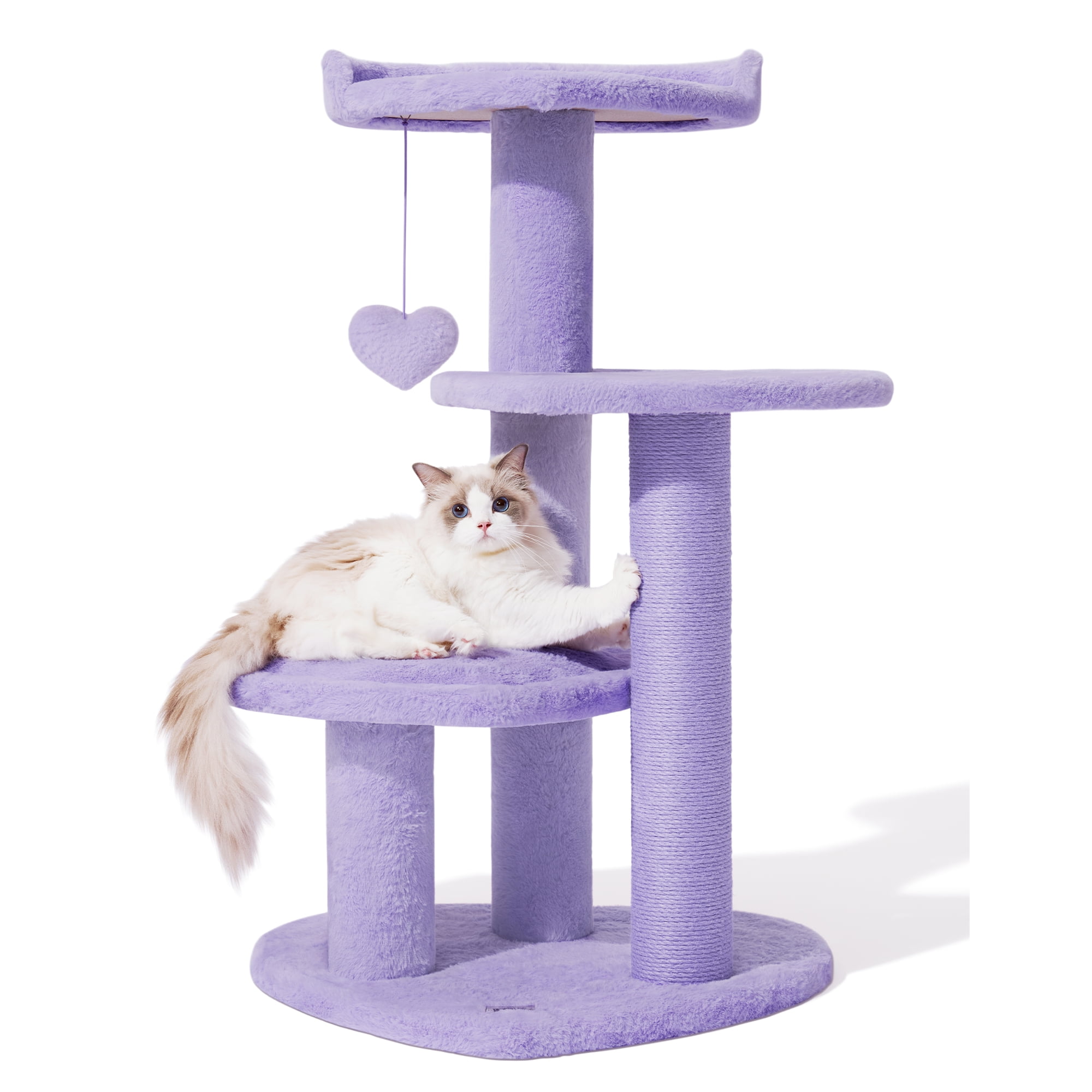 VETRESKA Cat Tree Tower with Heart Platform Scratching Posts Multi