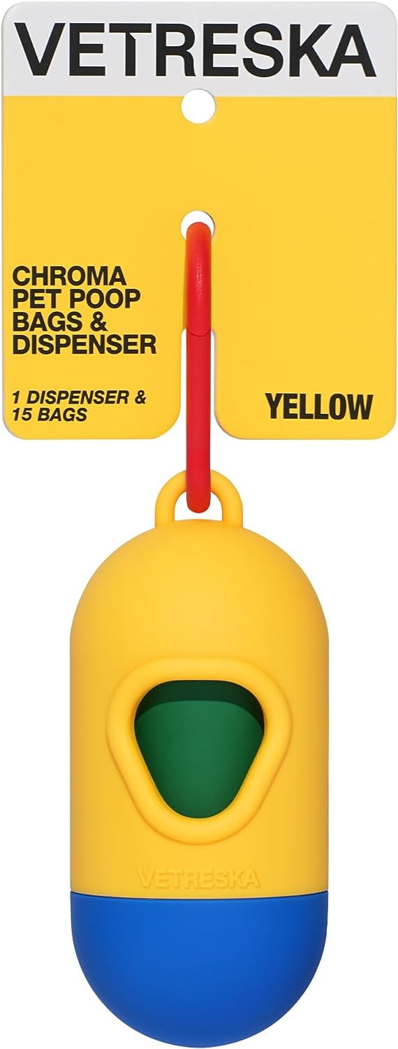 VETRESKA Chroma Dog Poop Bag Dispenser Leak Proof Waste Bags Rubber