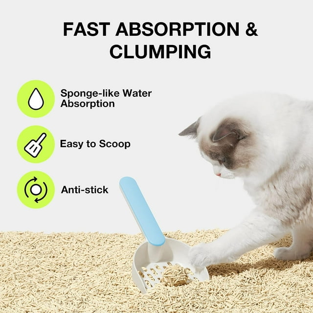 VETRESKA Mixed Tofu Cat Litter, Odor Control Clumping Cat Litter, Ultra
