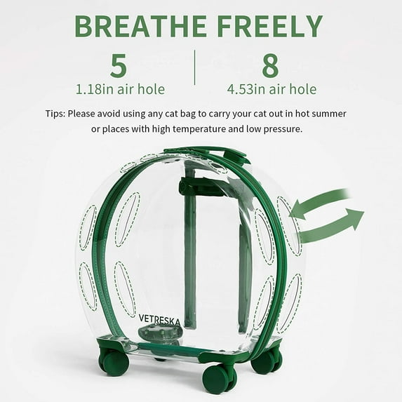 VETRESKA VIOLET VOYAGE PET CARRIER GREEN
