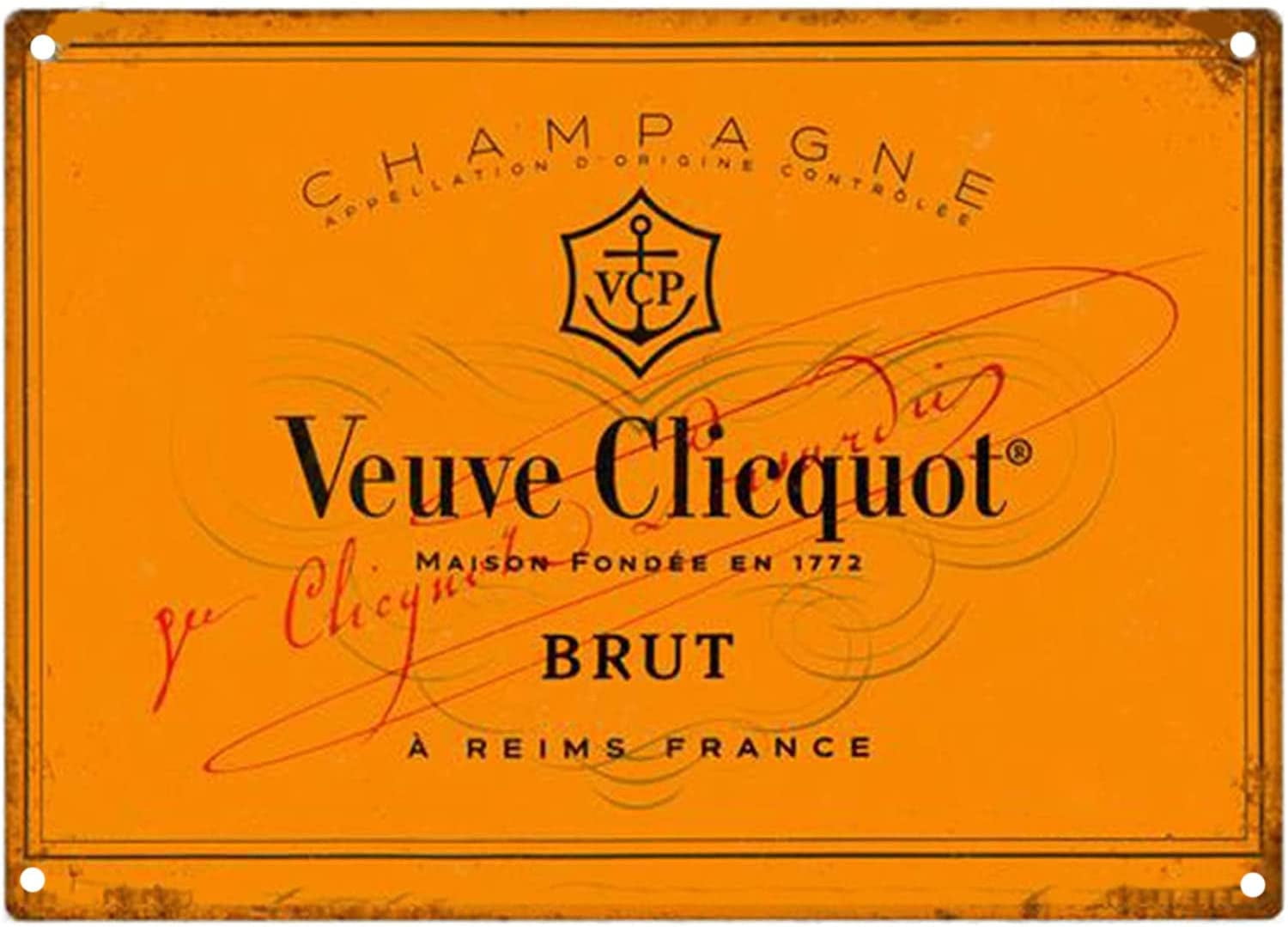 Seau à Champagne Veuve Clicquot Vintage En Métal Argenté Par ARGIT France - édition Rare