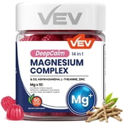 VEV Magnesium Complex 350 mg Gummies, 14-in-1 Magnesium Glycinate & Citrate Supplement, 90 Count