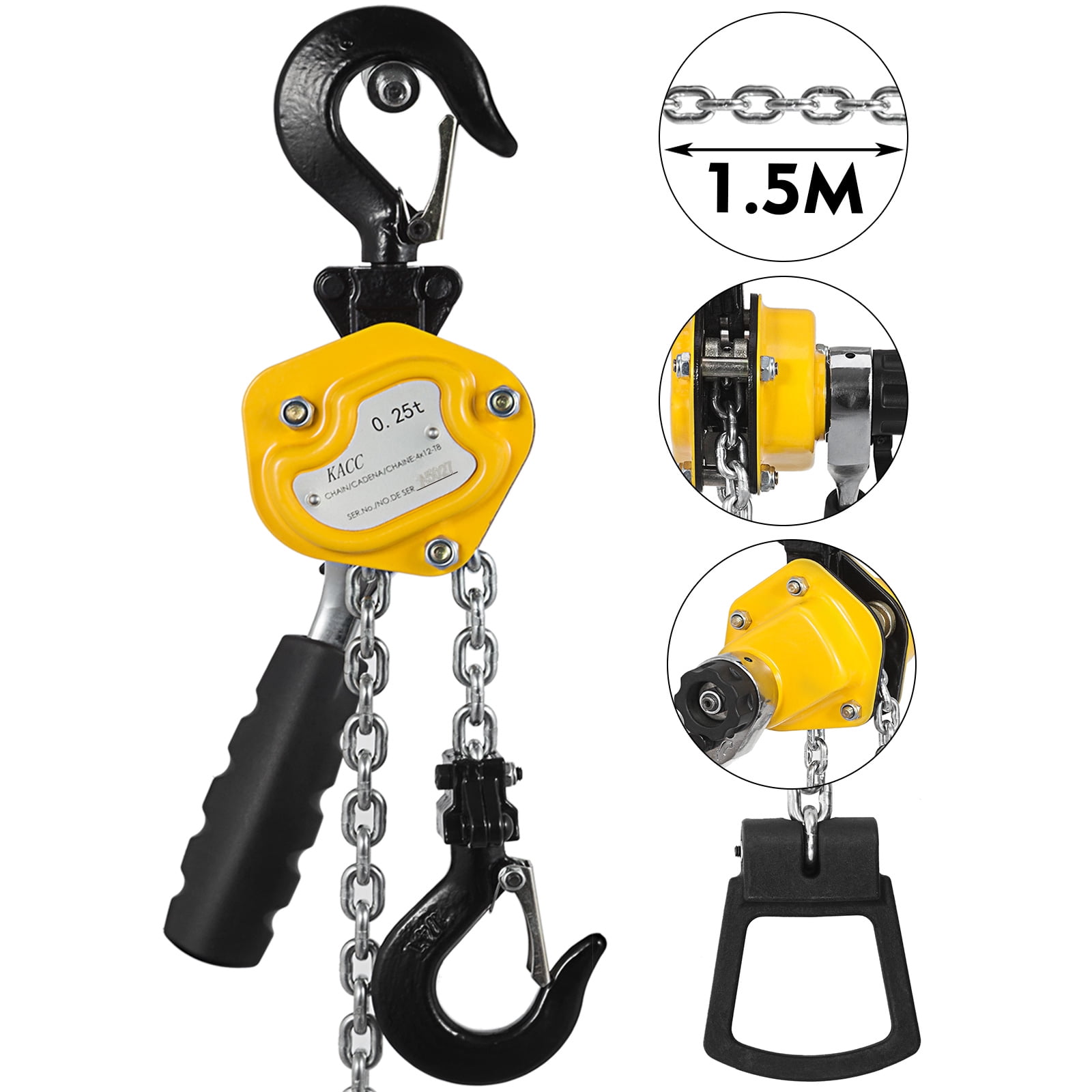 VEVOR 0.25T Mini Lever Chain Hoist, Portable Ratchet Lever Chain, Mini