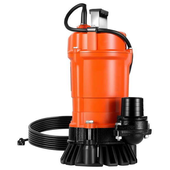 VEVOR 1/2 HP Submersible Trash Pump, 2000 GPH, 120V Cast Iron Submersible Sump Sewage Pump with 2 in Discharge, 39 ft Max Lift, Drain Dirty Clean Water, for Pools,Garden,Pond,Basement,Flooded Area
