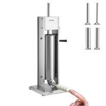 VEVOR 1.8 Gal / 7 L Sausage Stuffer 2 Speed CE&SGS Standards Stainless Steel Vertical Sausage Maker