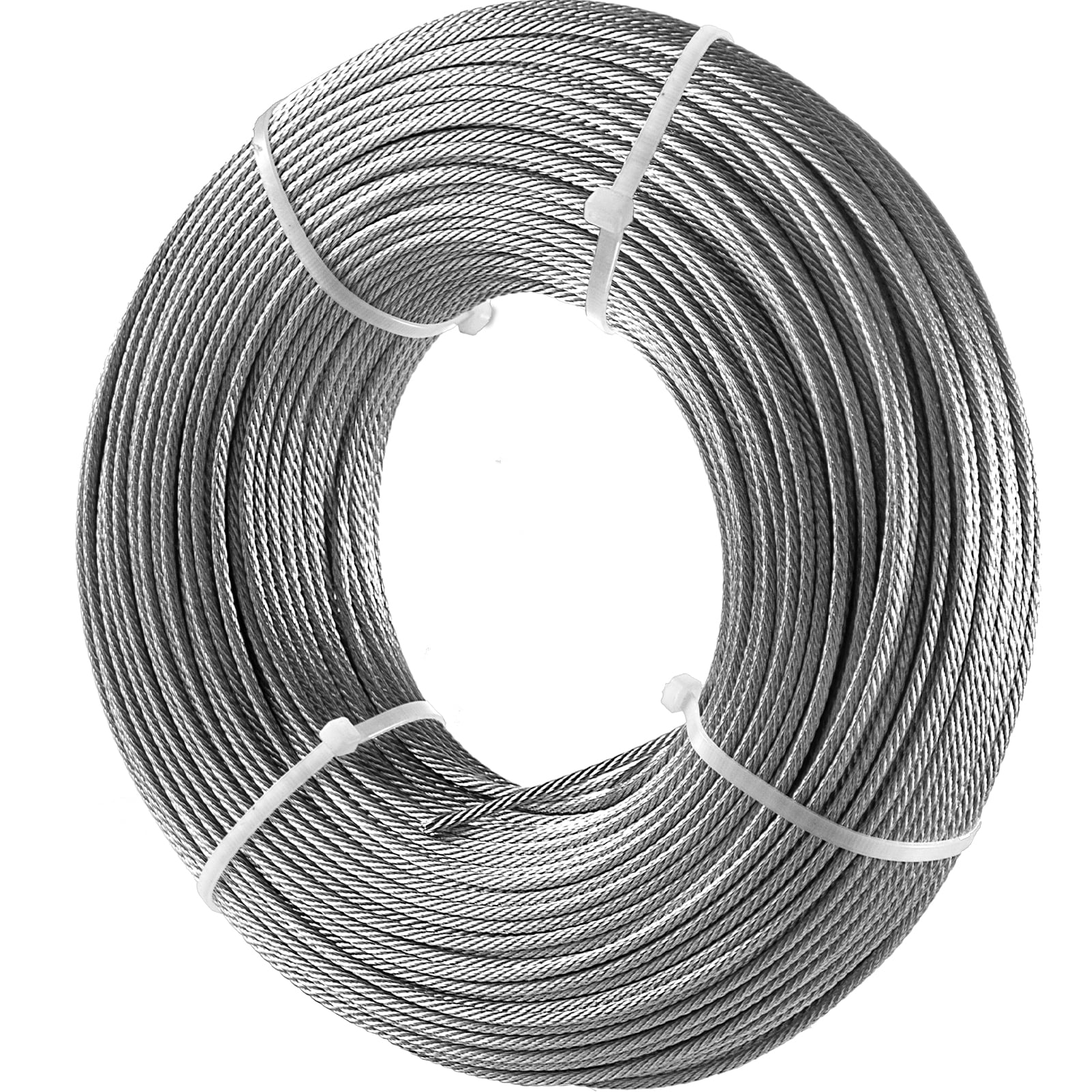Cable flexible de acero 1/8, 246.1 ft