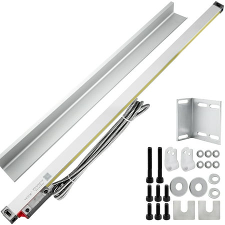VEVOR 1 Axis Lathe Linear Scale 800mm with Accuracy 0.0002" Optical Length Precision Linear Scale Aluminum Body for Mill Milling Lathe Machine with Accessories (32"))