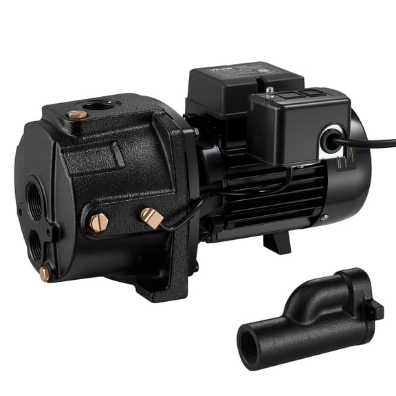 VEVOR 1 HP Shallow Well Jet Pump, AC 115/230 Volt, 1400 GPH Dual Voltage Cast Iron Well Jet Pump, 164 ft Max Lift, Automatic Pressure Switch, for Garden Irrigation Lawn Sprinkler System