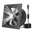 thumbnail image 1 of VEVOR 10 Inch Exhaust Fan, 988 CFM High Velocity Wall Mount Vent Fan with On/Off Control, Low Consumption, Portable Ventilation Extractor for Attic,Garage,Basement,Workshop,Kitchen,Chicken Coop,Black, 1 of 9