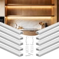 thumbnail image 1 of VEVOR 10-Pack 3.3 ft/1M U Shape LED Aluminum Channel, with Milky Cover, End Caps and Mounting Clips, Aluminum Profile for LED Strip Light Installations, Easy Installation, for Under Cabinet Counter, 1 of 9