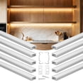 thumbnail image 1 of VEVOR 10-Pack 6.6 ft/2M U Shape LED Aluminum Channel, with Milky Cover, End Caps and Mounting Clips, Aluminum Profile for LED Strip Light Installations, Easy Installation, for Under Cabinet Counter, 1 of 9